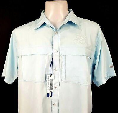 TIGER HILL Herren blau belüftet S/S ANGELSHIRT Camping ultrasoft - M -46'' - £49