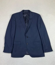 Hugo Boss Blazer Mens 42R Navy Blue Two Button Notch Lapel Double Vent Jacket