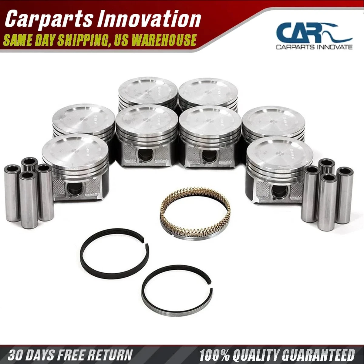 DNJ P317 Standard Complete Piston Set Fits Cars & Trucks 00-08 Oldsmobile Alero 2.2L DOHC 16v