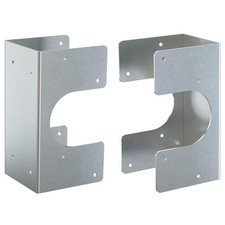 Stud Shoes for 2X Lumber Posts Galvanized Upright Guard Plate Set of 2