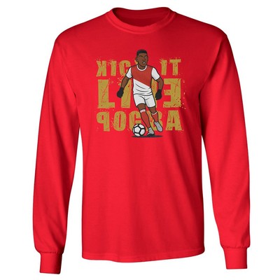 Kick It Like Pogba Inspired - Monaco Soccer Fans Long Sleeve Tshirt