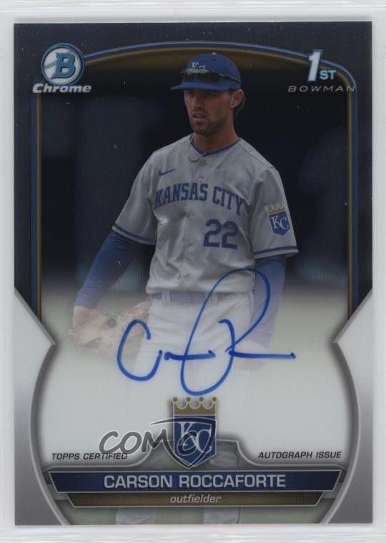 2023 Bowman Draft Chrome Prospect Auto Carson Roccaforte #CDA-CR Auto 1gp0