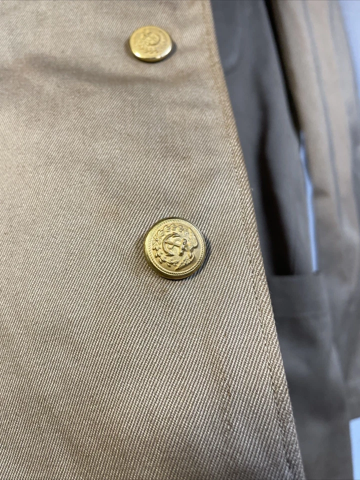 WW2 Khaki USCG Coast Guard Dress Uniform Jacket Coat Vet Henry Plt 36 Vtg - Image 4 of 4