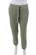 Sundry Womens Drawstring Stretch Tapered Pocket Sweatpants Solid Green Size 3