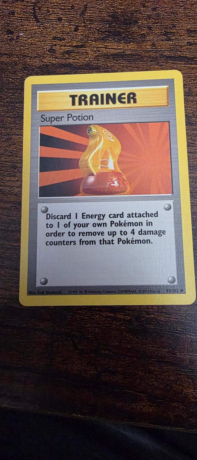 Super Potion 90/102 Uncommon Base Set Unlimited Pokemon Lightly Played