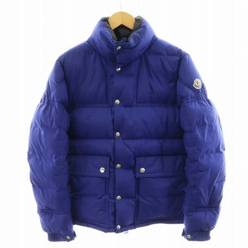 Moncler BREL piumino nylon capospalla 1 XS blu AN23 usato107077ca2f2b86