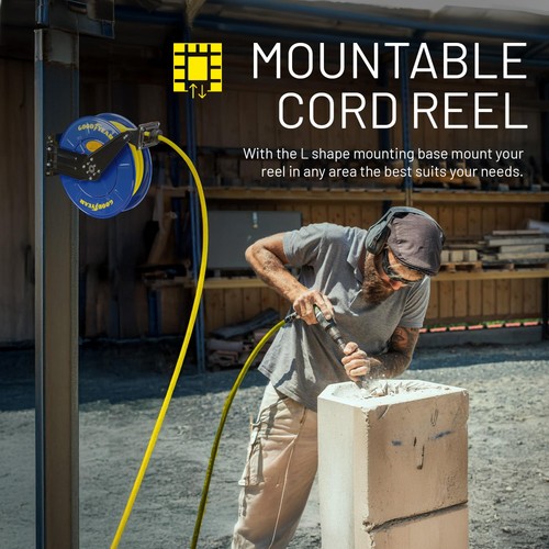 Goodyear Luftschlauchtrommel einziehbar 3/8" Zoll x 50' Fuß lang Premium Gewerbe - Bild 5 von 7