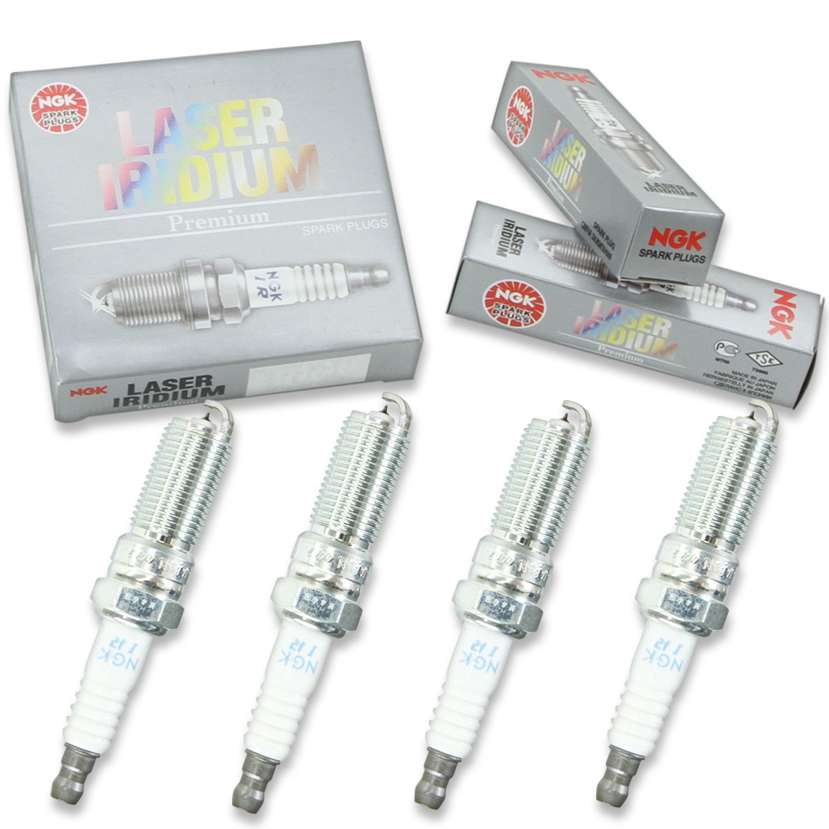 4 pc NGK 3787 ILTR6A-8G Laser Iridium Spark Plugs for L3Y3-18-110 IVT20TT et