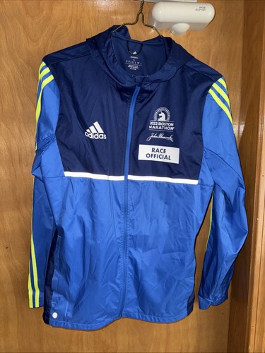 ADIDAS RUNNING 2022 BOSTON MARATHON FULL ZIP HOODED RACE OFFICAL JACKET (B38) - Picture 6 of 16