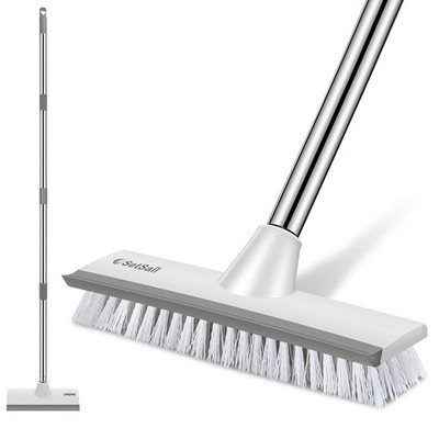 SetSail Floor Scrub Brush with 51-Inch Long 10in, Grey White-standard-1 Pack 
