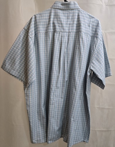 Mens George Strait Cowboy Cut Button Up Shirt Size 3XL Lt Blue Plaid - Picture 7 of 8