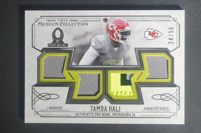2014 Topps Museum Collection Tamba Hali Pro Bowl Quad Patch /50 Chiefs DV1104