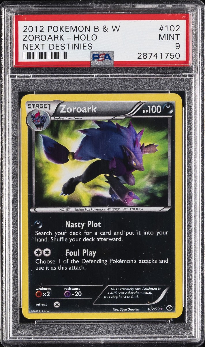 2012 POKEMON B&W NEXT DESTINIES #102 ZOROARK-HOLO PSA 9 | eBay