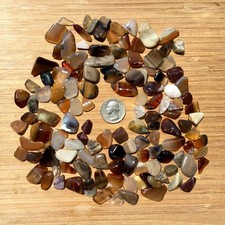 Small Stones and Crystals Polished Rocks Mixed Natural Colors Patterns 8oz Lot
