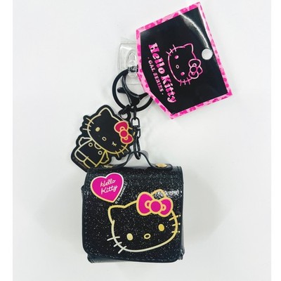 Sanrio Hello Kitty Mini Multi Pouch Charm Black Glitter Gogo Gal Series Japan
