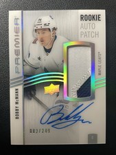 23-24 Premier Hockey Acetate Rookie Auto Patch  AR-BM Bobby McMann #/249