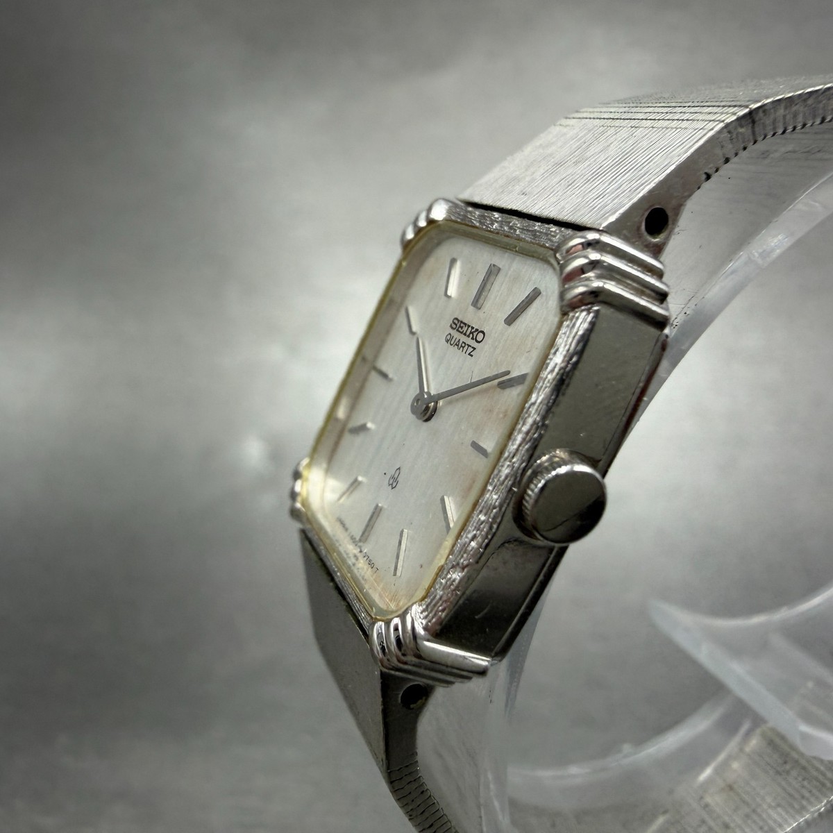 Seiko Watch Women 20mm Silver Dial Silver Tone Square 1400-5480