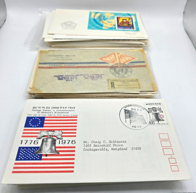LOT of 100 PREMIUM MIX FOREIGN COVER COLLECTON FIRST DAY BICENTENNIAL FDC NR!