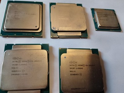 5x Intel Xeon CPU Konvolut E5-2660v2 E5-2620v3 E3-1275v3 gebraucht