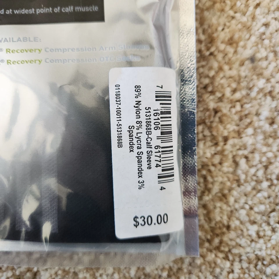 Adidas Negro Compresión Pantorrilla Mangas Climacool Talla L/XL Nuevo Foto 3 de 3