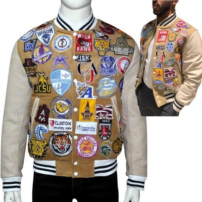 Handmade Chris Paul HBCU Varsity Jacket inspired Mens Wool Patches Logo Bomber