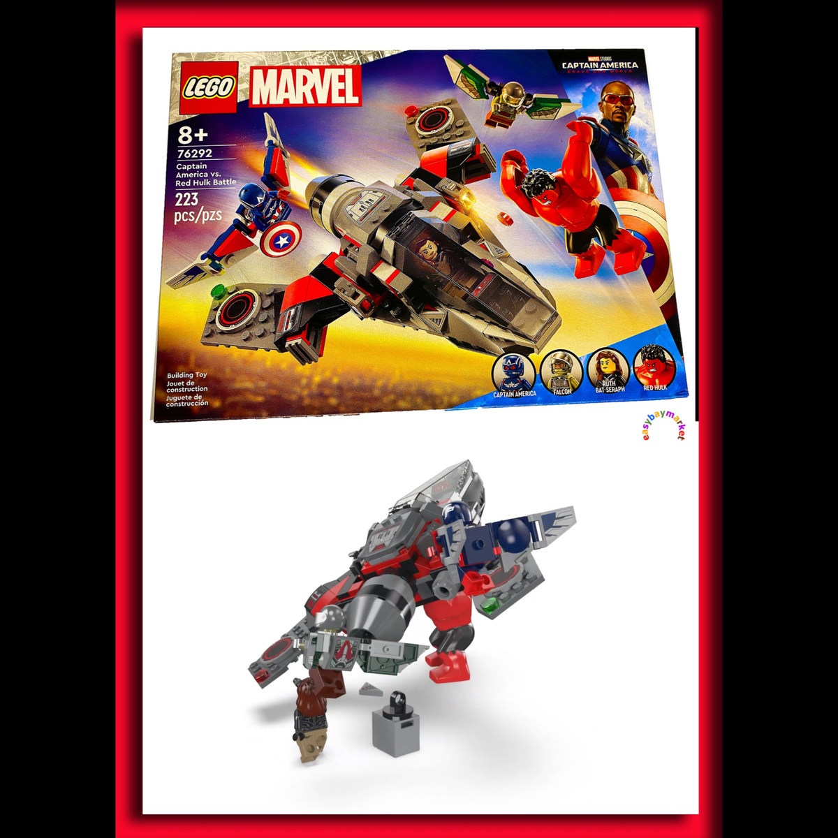 LEGO 76292 Marvel Captain America Vs Red Hulk Battle 223Pc Super