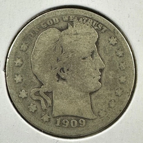 1909 25C Barber Quarter, Contains 0.1808oz of SILVER (87437)