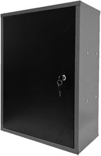 Metal Wall Mounted Storage Lockable Garage Cabinet with 2 Removable Shelves,