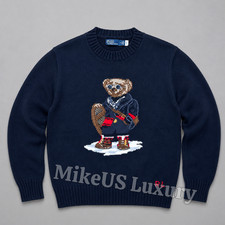 POLO RALPH LAUREN Polo Bear Cotton Blend Knit Sweater Cotton Men Medium NWT