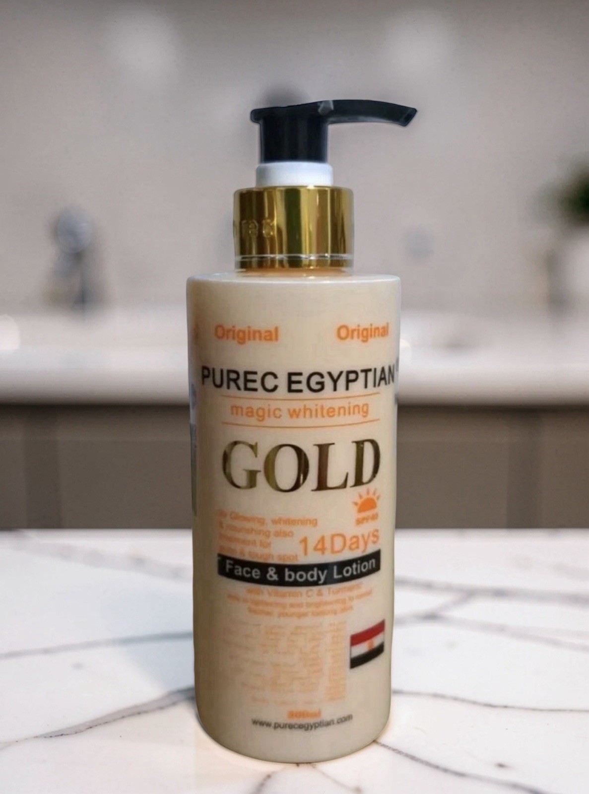 Purec Egyptian Gold Face & Body Lotion 300ml - Vitamin C & Turmeric Formula