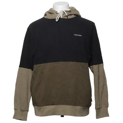 Volcom, Kapuzenpullover, Größe: L, Schwarz/Beige, Einfarbig, Herren #ShP