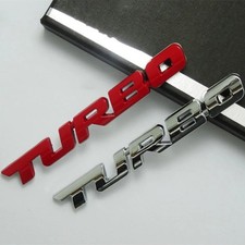 3d Turbocharged Metal Car Sticker Badge Emblem Decal Auto Decor