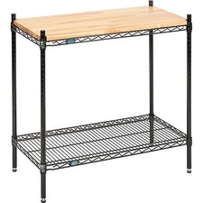 Nexel Black Epoxy 2 Tier Display Unit 24"W x 14"D x 34"H