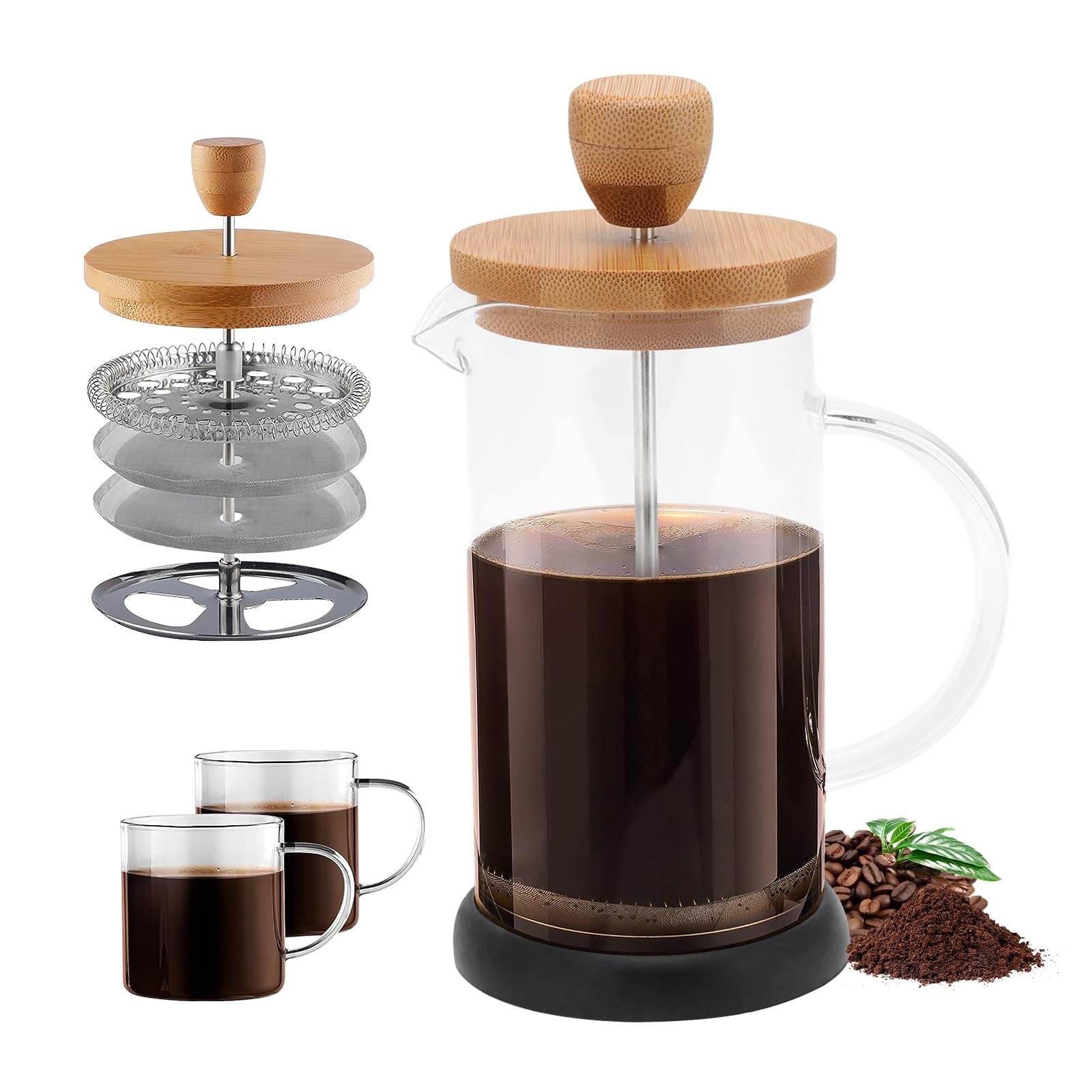 Coffee Tea Maker, Single Cup Espresso Press, High Borosilica