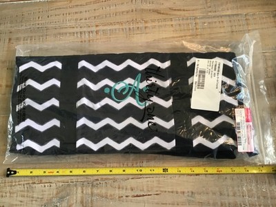 NEW! Thirty One All Day Organizing Tote Bag Black Chevron, Monogrammed A