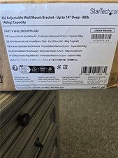  Startech 2-Post 6U Wall Mounted Rack Adjustable 16" For 19" Server Equip 88lb