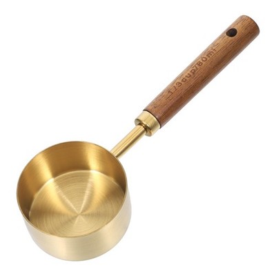 1/3 Cup Measuring Cup, 80ml Stainless Steel Measuring Scoop Gold Coffee Scoop...