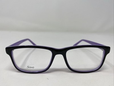 VE Soho SOHO 1028 Black/Purple 48-16-130 Plastic Full Rim Eyeglasses Frame 162E