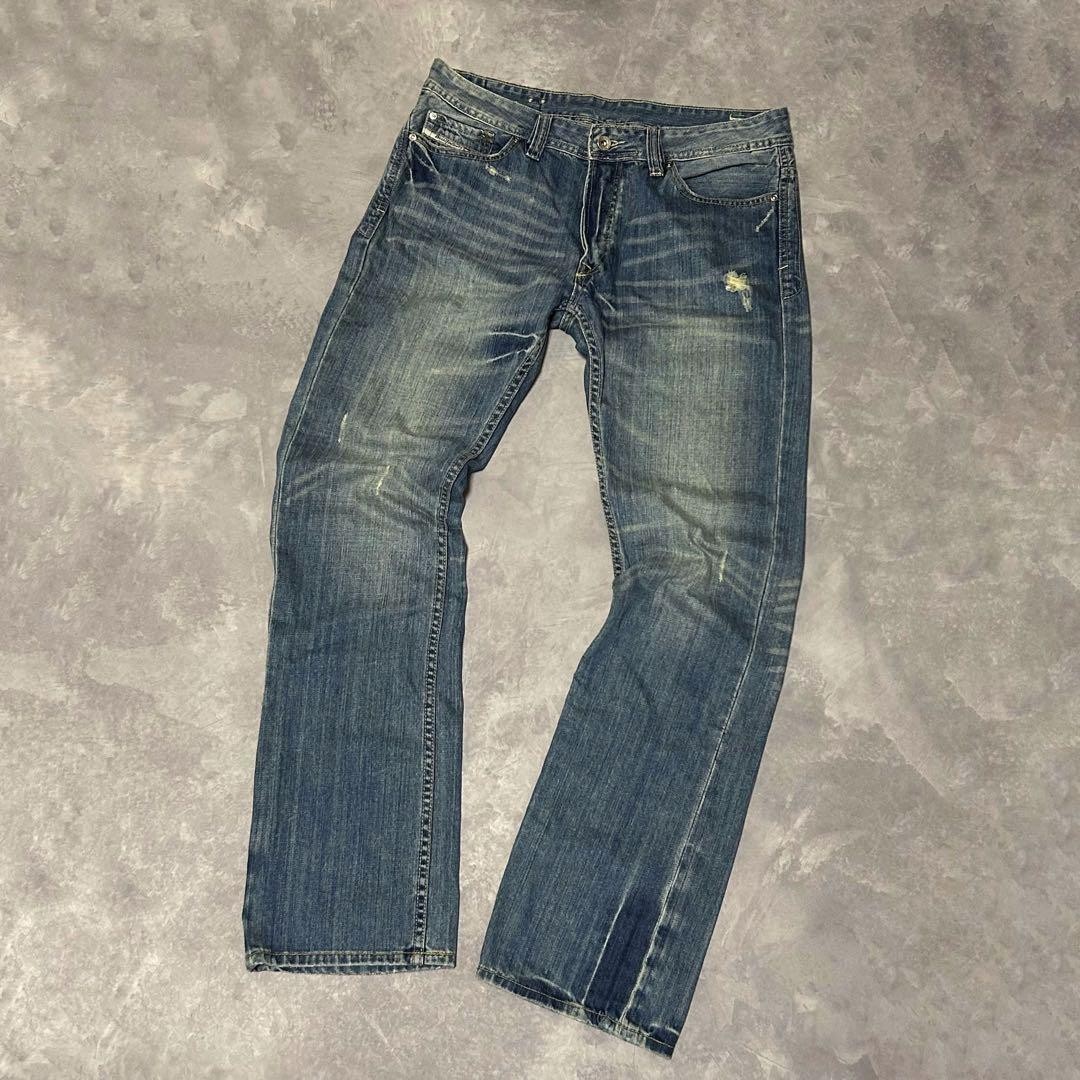 Adidas x Diesel Collaboration Denim Pants Size 34 Jeans Japan A