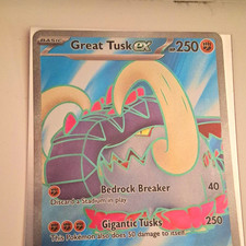 Great Tusk ex 230/198 SV01 Scarlet & Violet Base Set Holo Ultra Rare 250HP