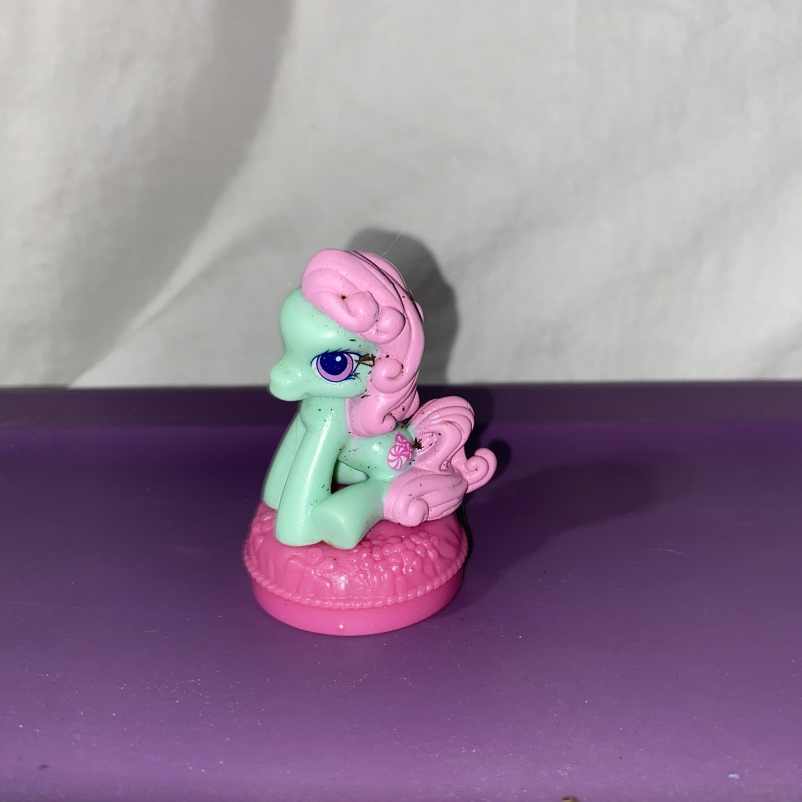 My Little Pony Minty G3 2007 McDonald's Happy Meal Toy 2” Hasbro Green Pink