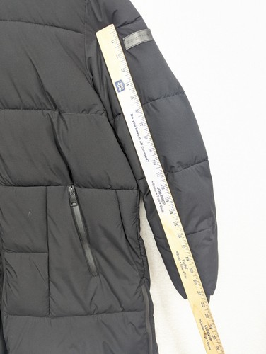 DKNY JEANS Women's Hooded Black Parka Coat Puffer Full Zip XL - Picture 5 of 8