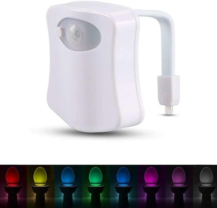 Luce Led per Water WC 8 Colori Illuminazione RGB Bagno Con Sensore Crepuscolare - Immagine 3 di 4