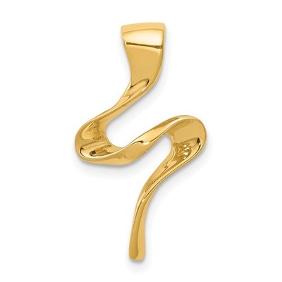 14k Gelbgold passt bis zu 2mm Regular/4mm Fancy oder Reversible Omega Anhänger