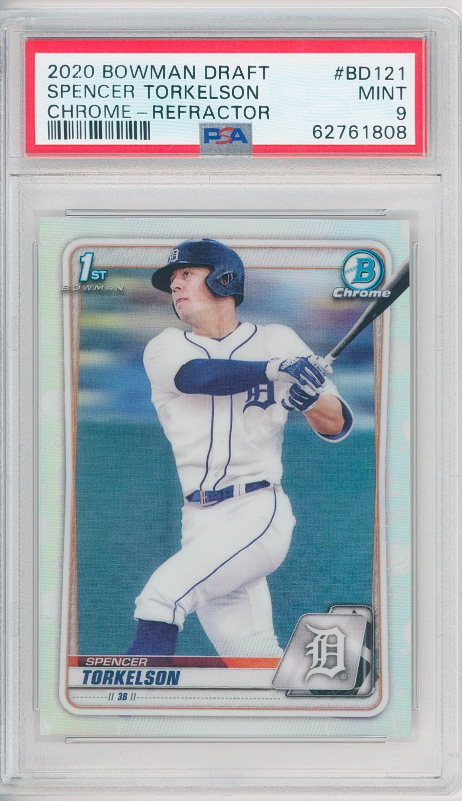 2020 Bowman Draft Chrome SPENCER TORKELSON #BD-121 Refractor 💎 PSA 9 Mint