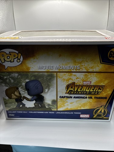 Funko Pop Marvel Avengers Infinity War Movie Moments Captain America vs Thanos - Foto 4 di 6