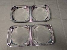 New Blem 1970 Oldsmobile Cutlass 442 Aluminum Headlight Bezels Olds Supreme Sx