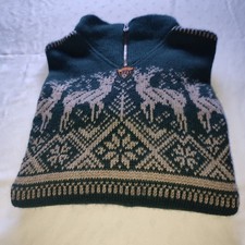 Norweger Pullover,Dale Sport, Herren Pullover, 100% Wolle, Grün-Grau, XL