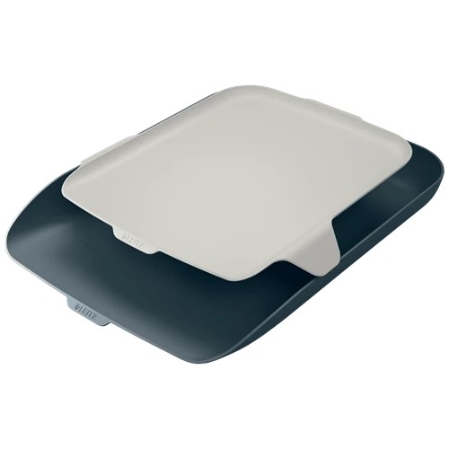 Leitz Cosy Letter Tray with Desk Organiser Velvet Grey 52590089