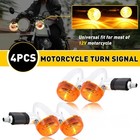 4x Motorcycle Bullet LED Amber Running Turn Signals Side Marker Tail Rear Light